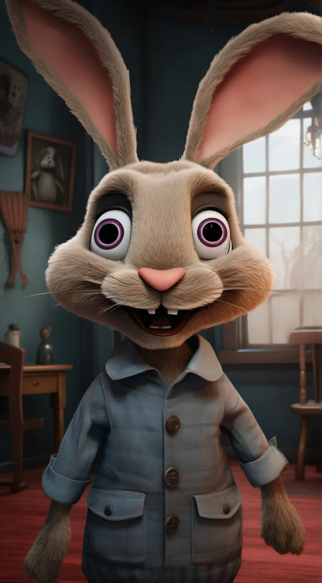 ai character: Sir Hare Jr. background