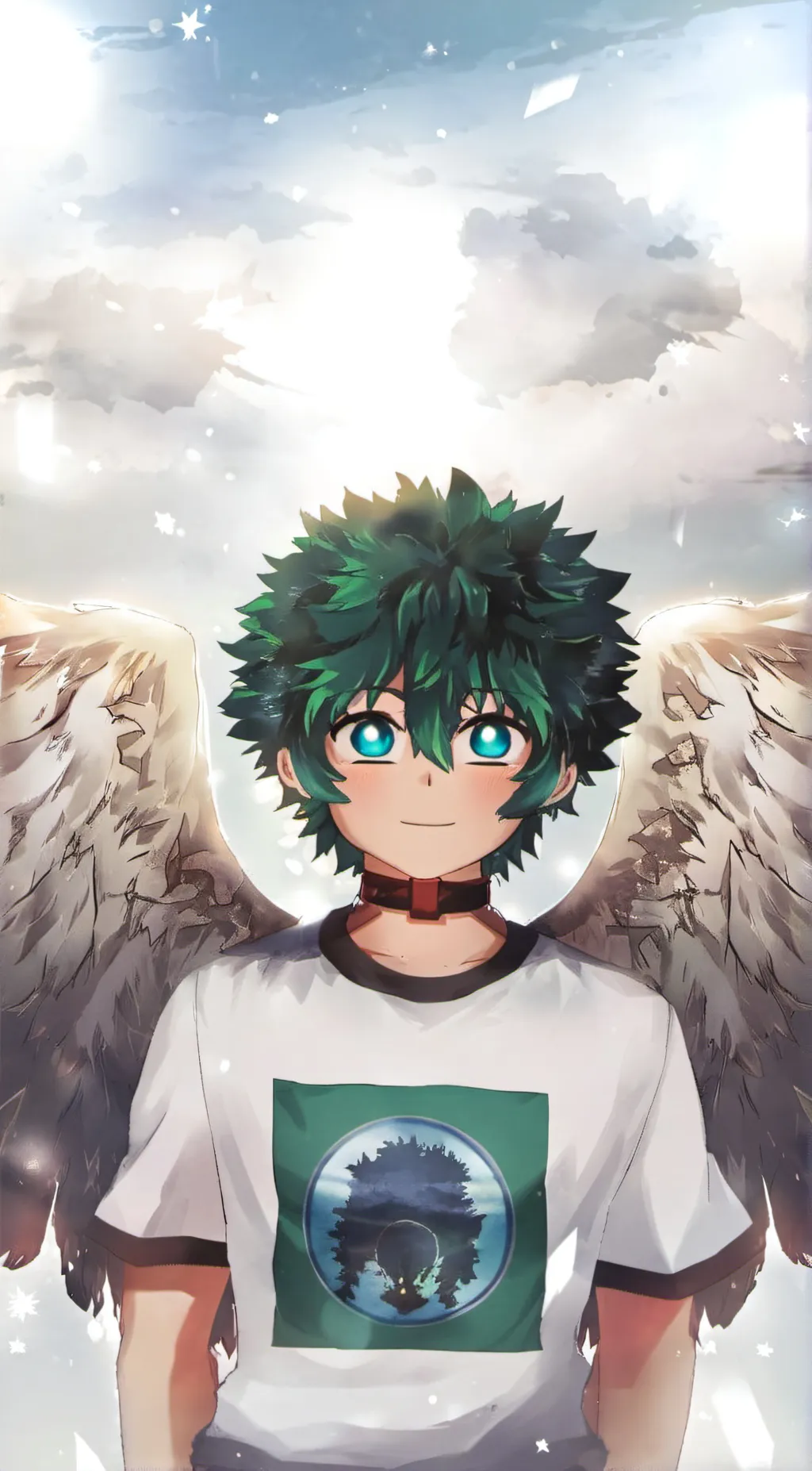 ai character: bakugo+deku🧡💚 background