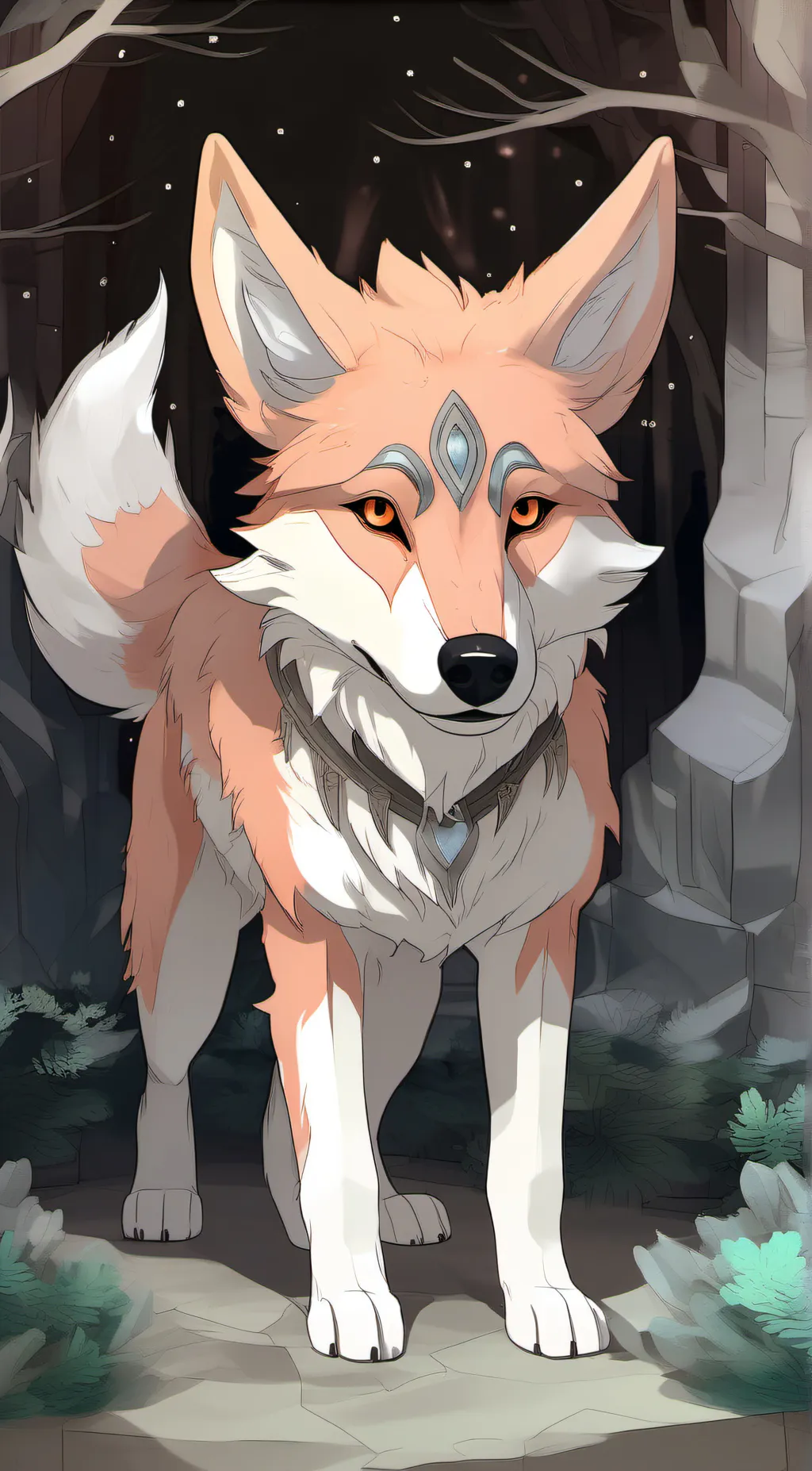 ai character: Peach Wolf background