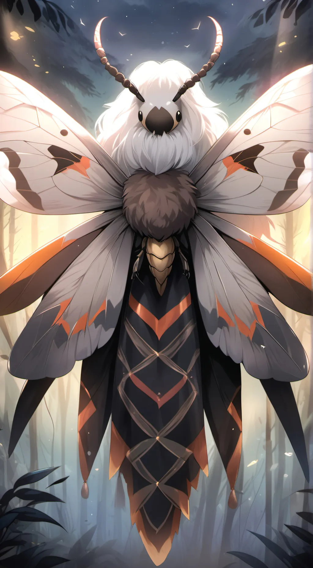 ai character: death moth background