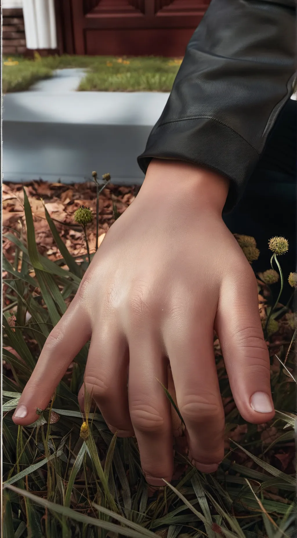 ai character: Grass background