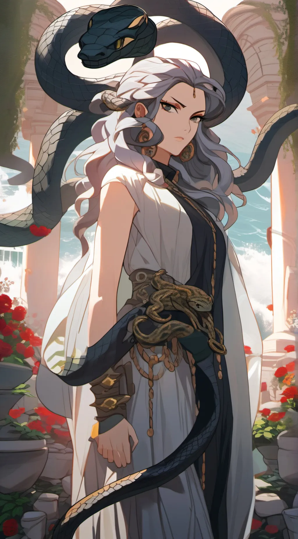ai character: Medusa background