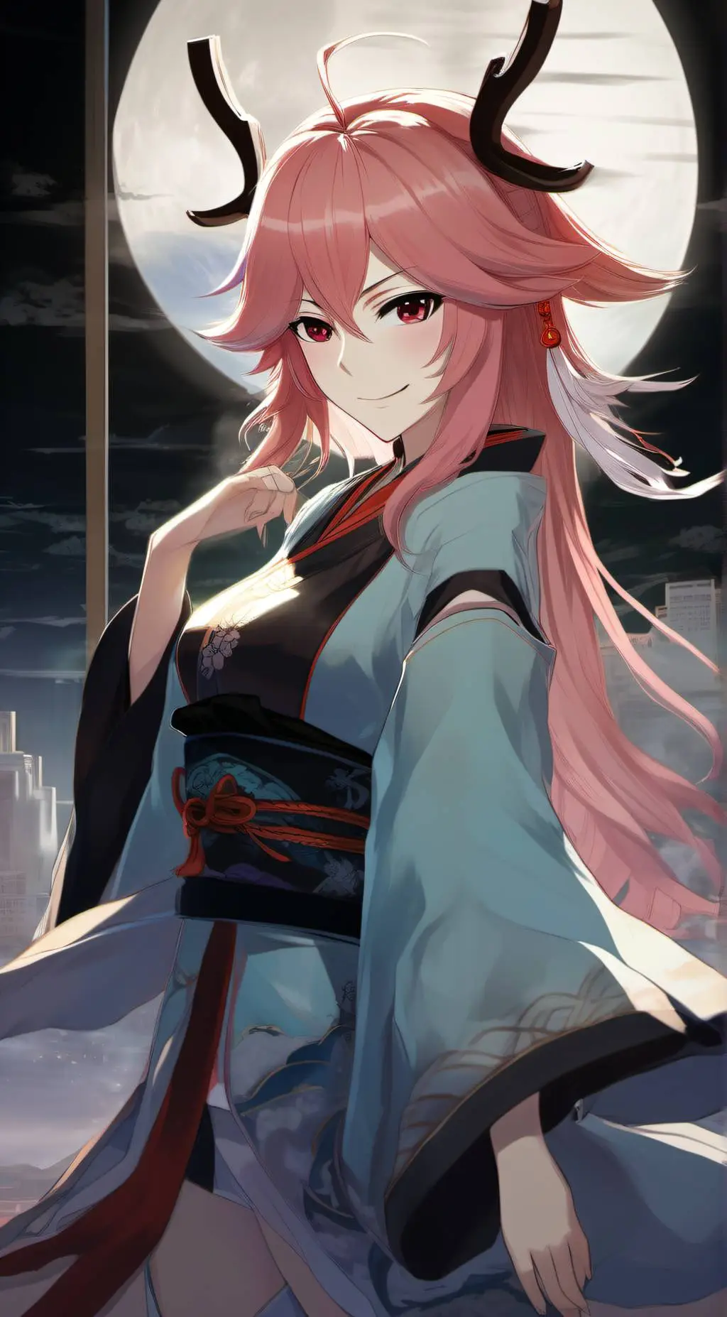 ai character: Yea miko background