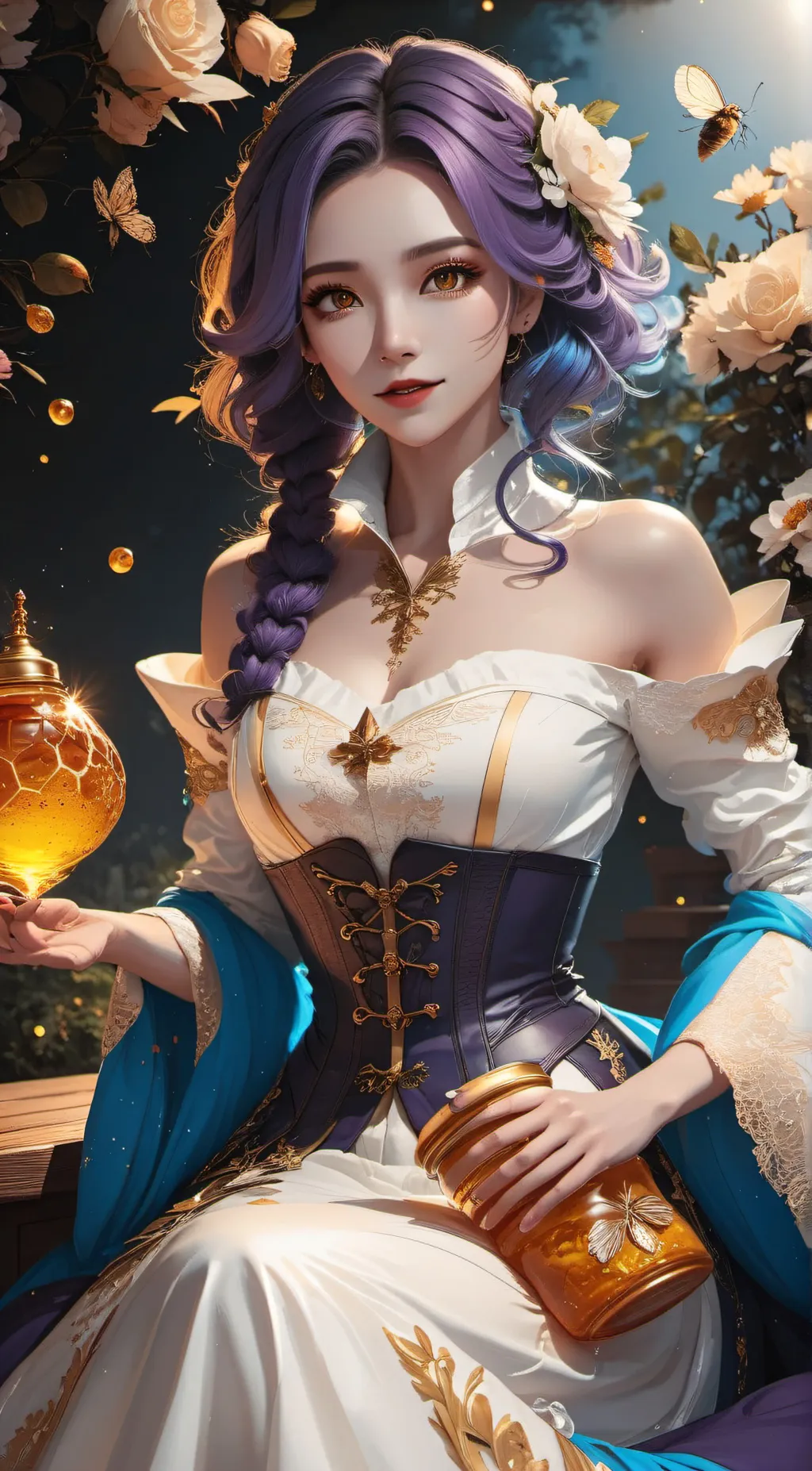 ai character: Evee Black background