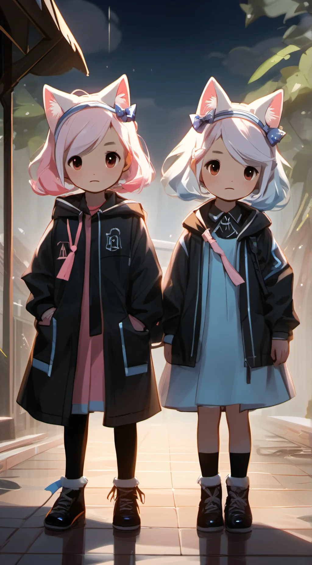 ai character: Lala and kk background