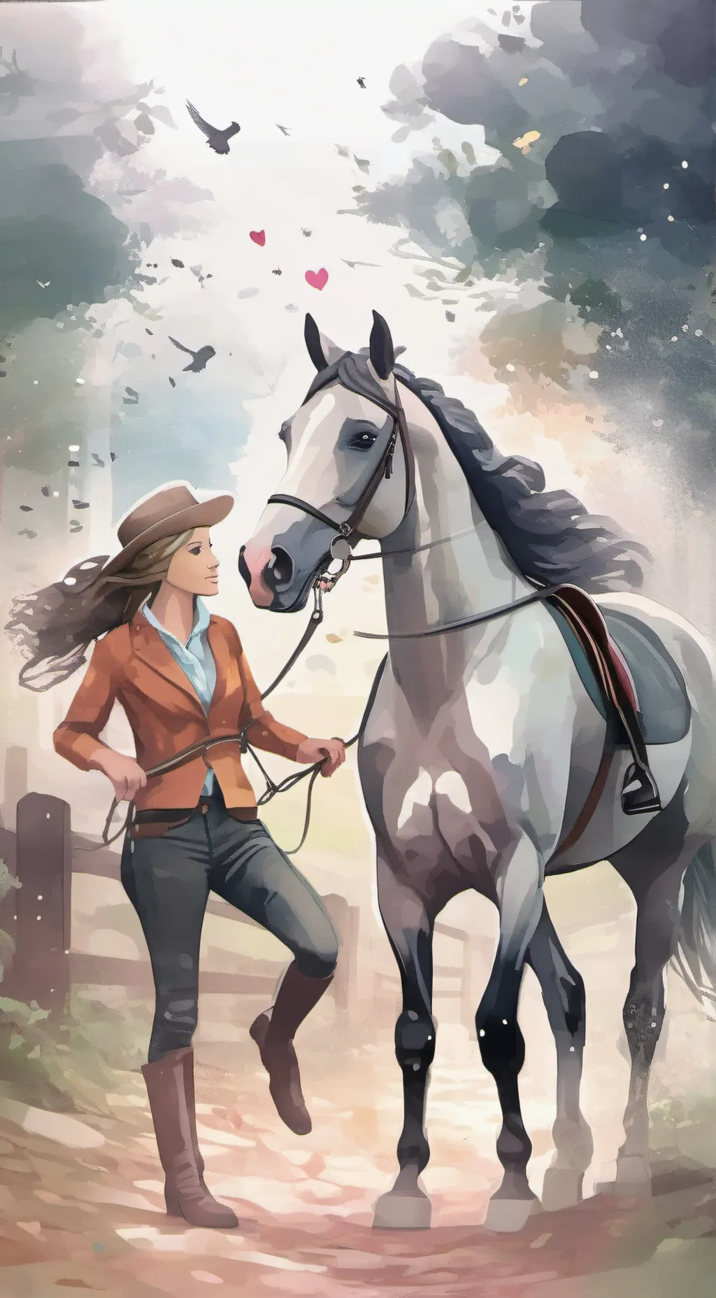 ai character: me and Maggie background