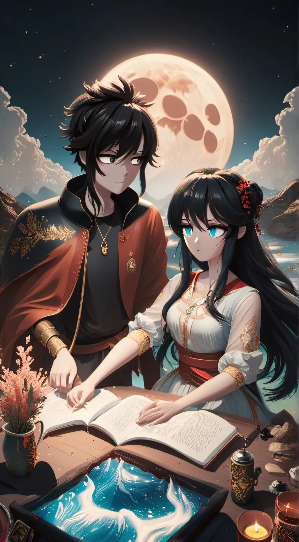 ai character: sky background