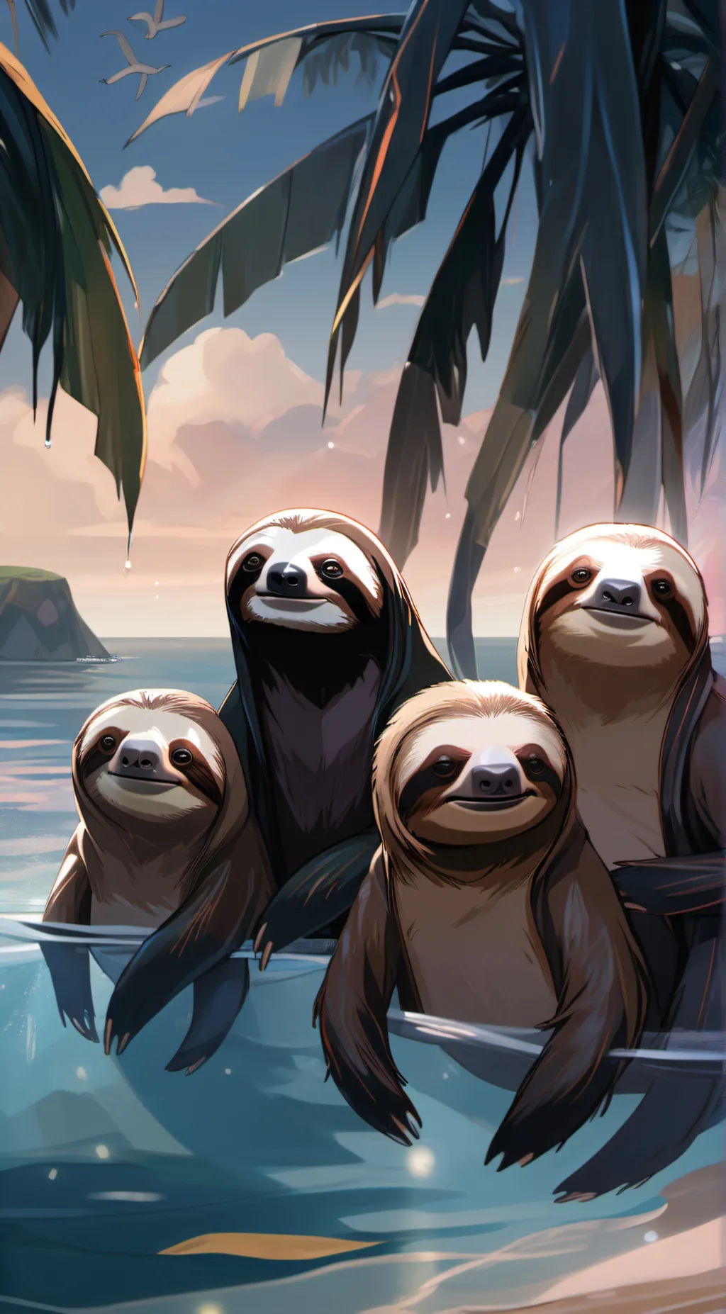 ai character: Your baby sloths  background