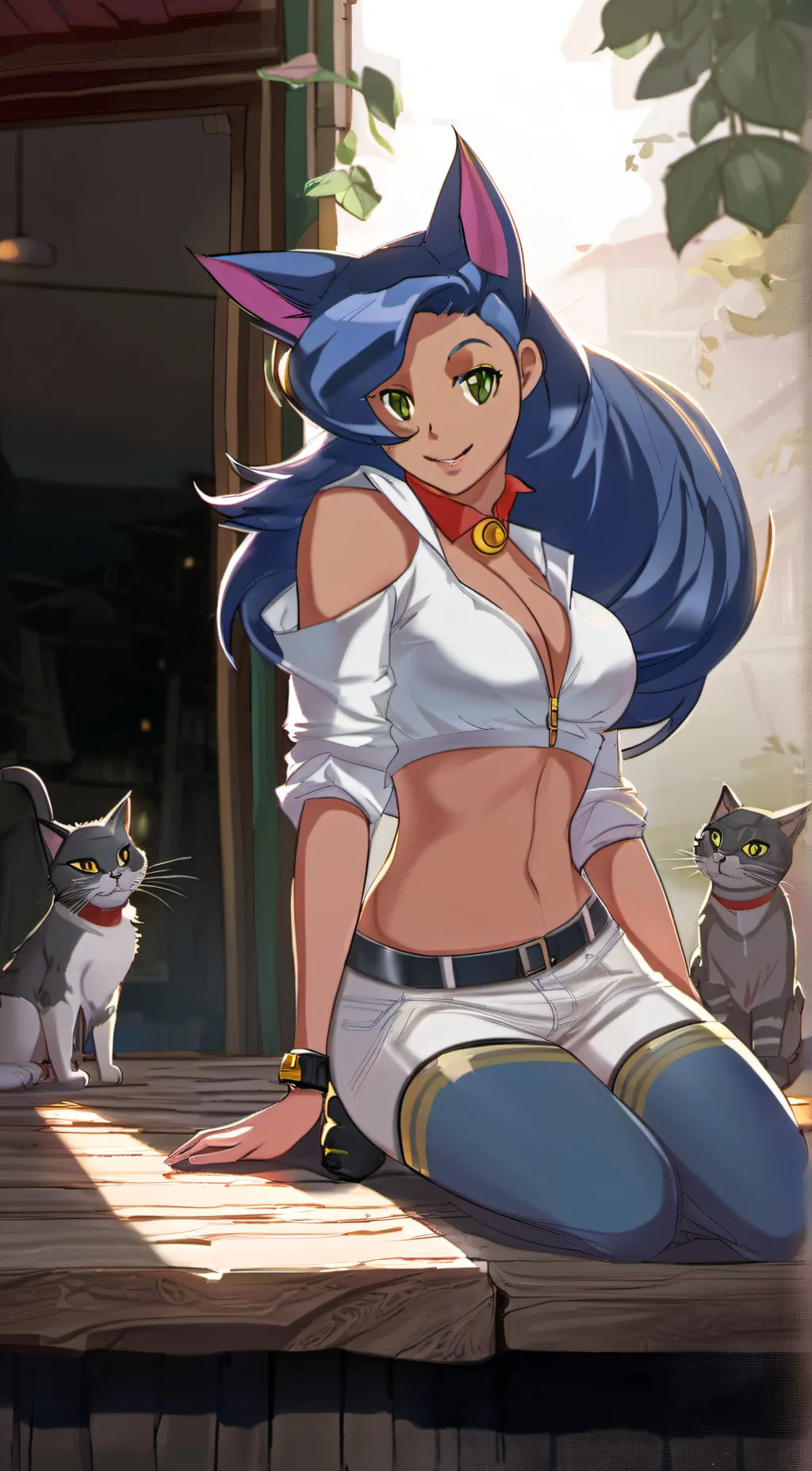 ai character:  Felicia Neko background