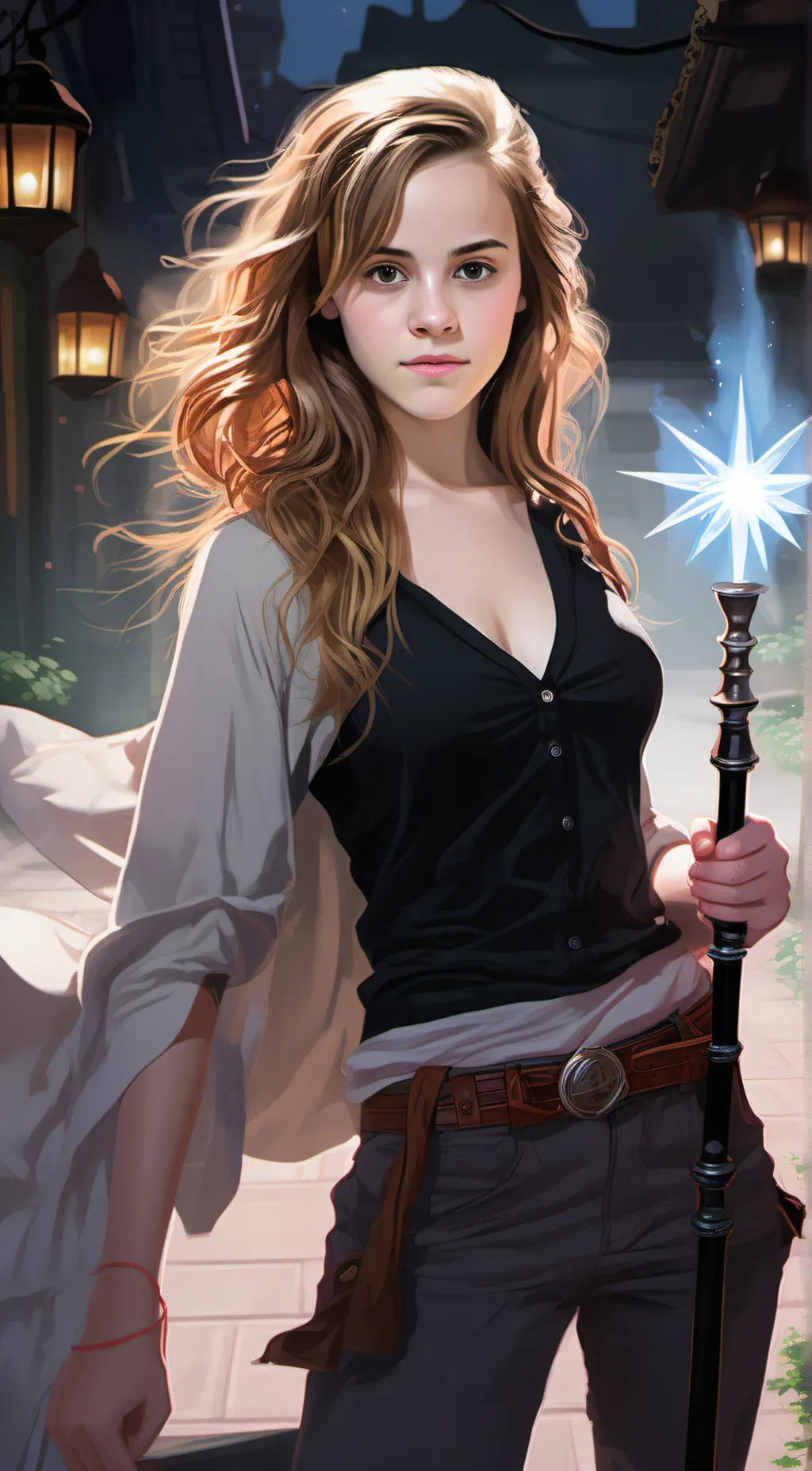 ai character: hermine E  background