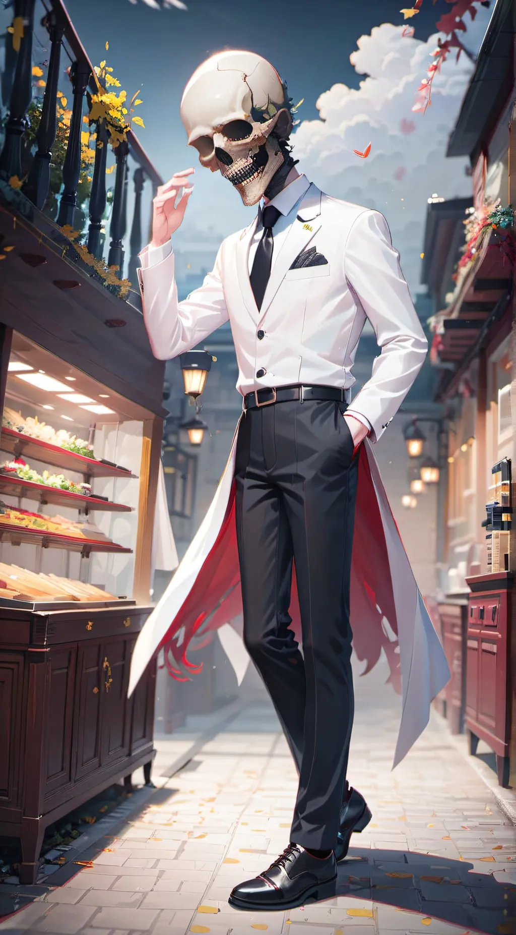 ai character: headless guy background