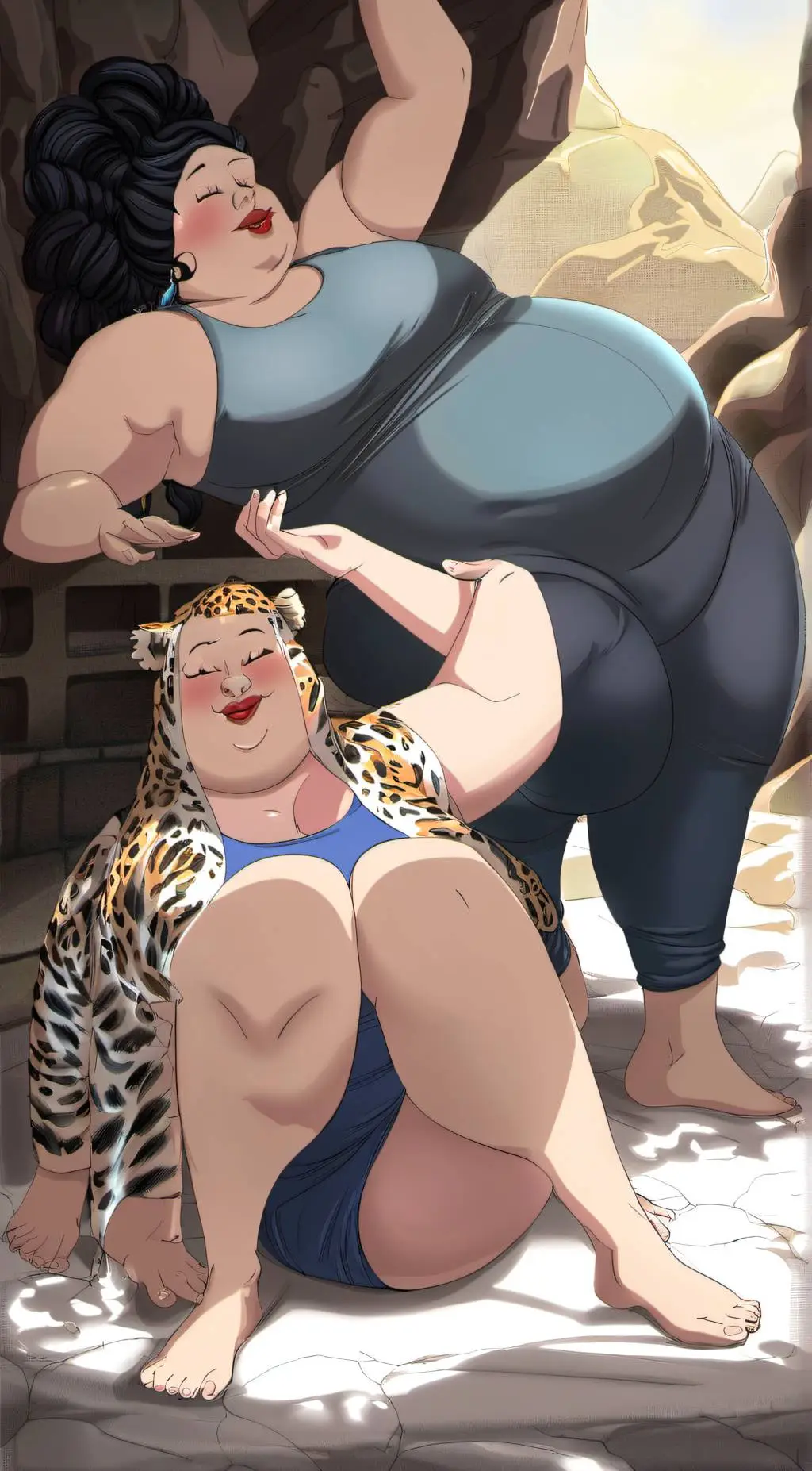 ai character: Wilma flintsone background