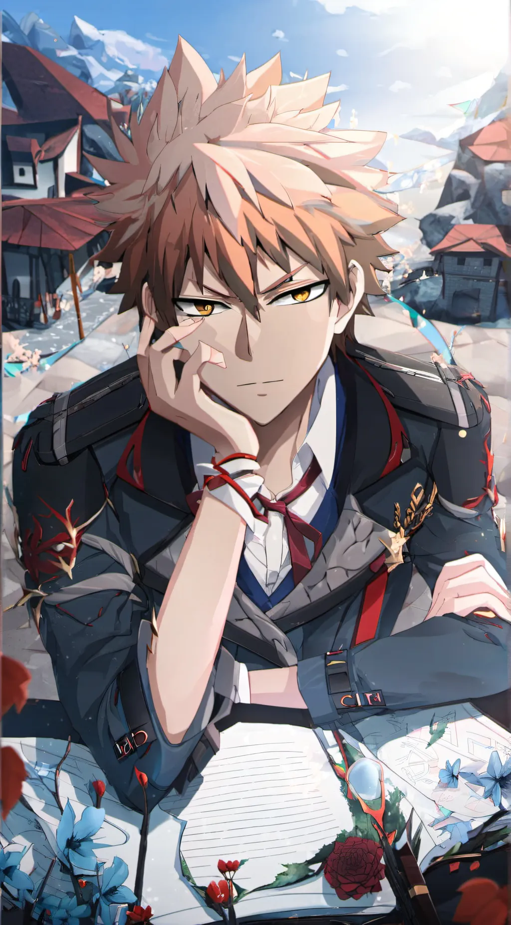ai character: Bakugo  background