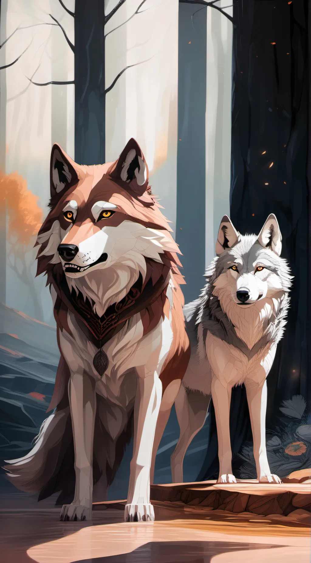 ai character: wolf background