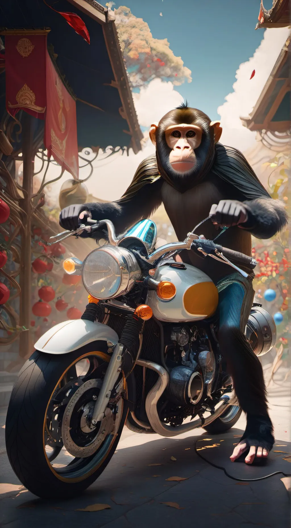 ai character: Monkey background