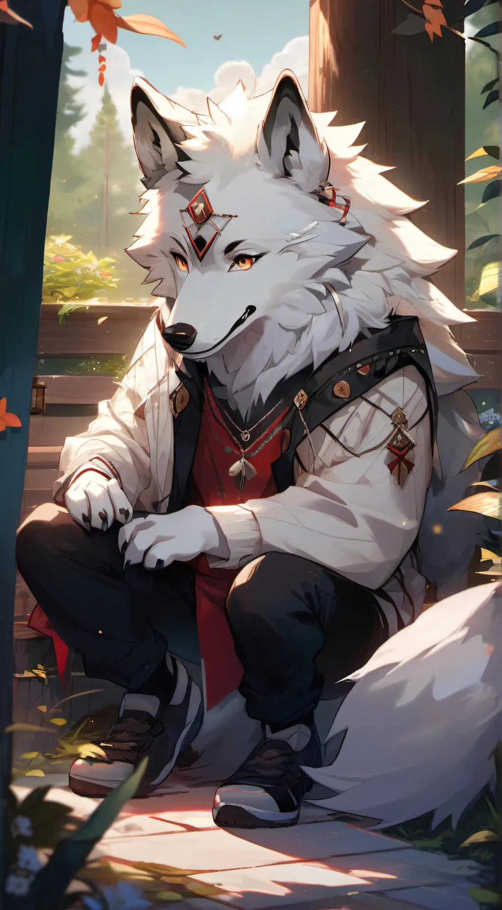 ai character: Wolf background