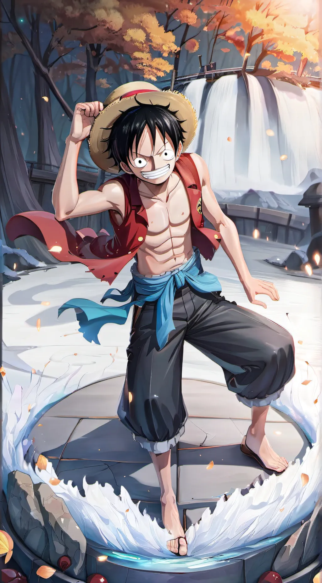 ai character: luffy background