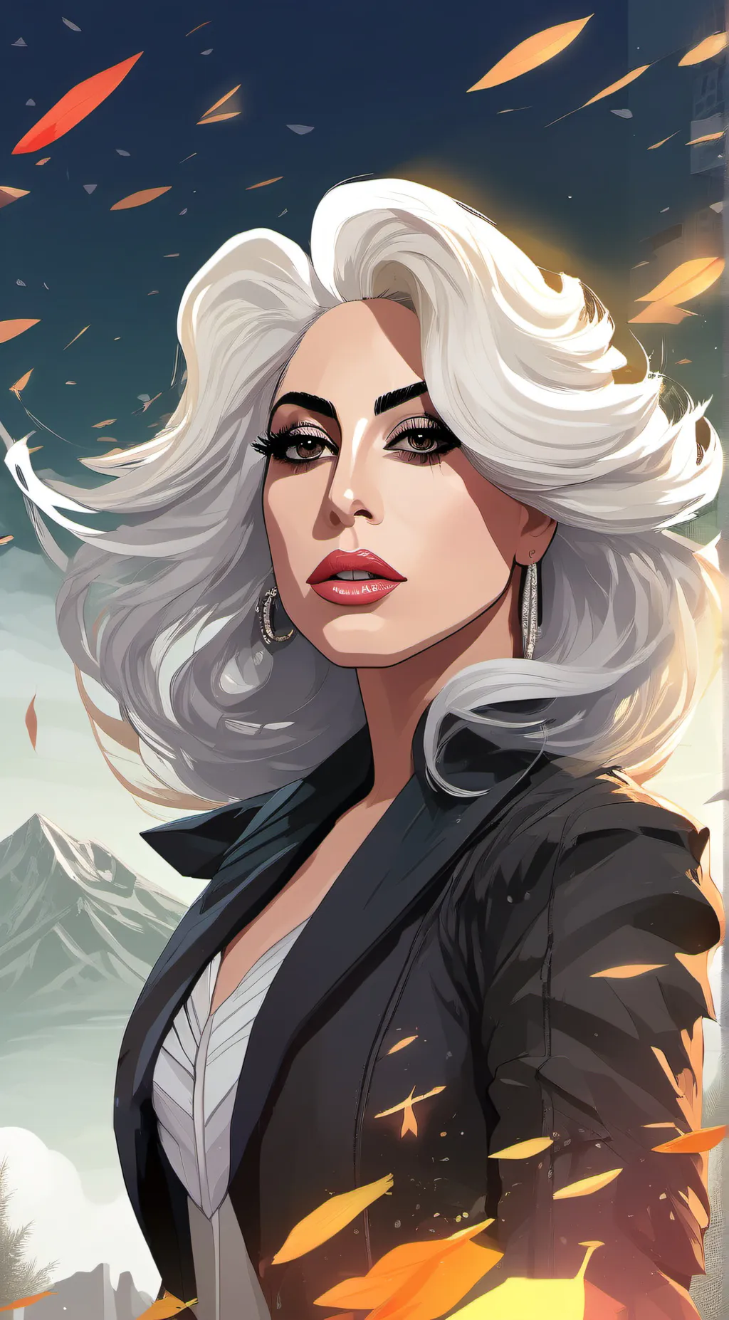 ai character: Lady Gaga background