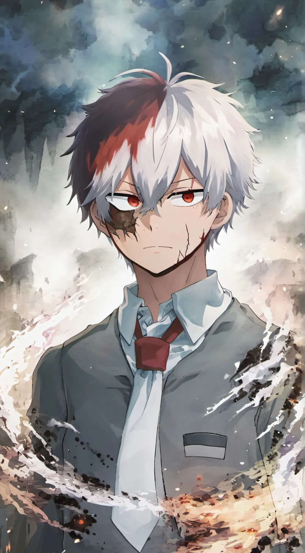 ai character: Shoto todorok  background