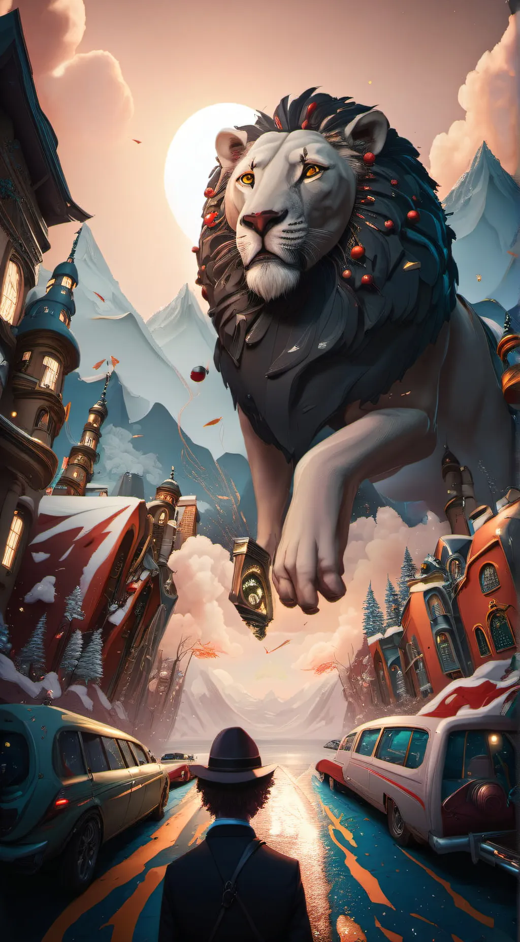 ai character: Tiger village  background