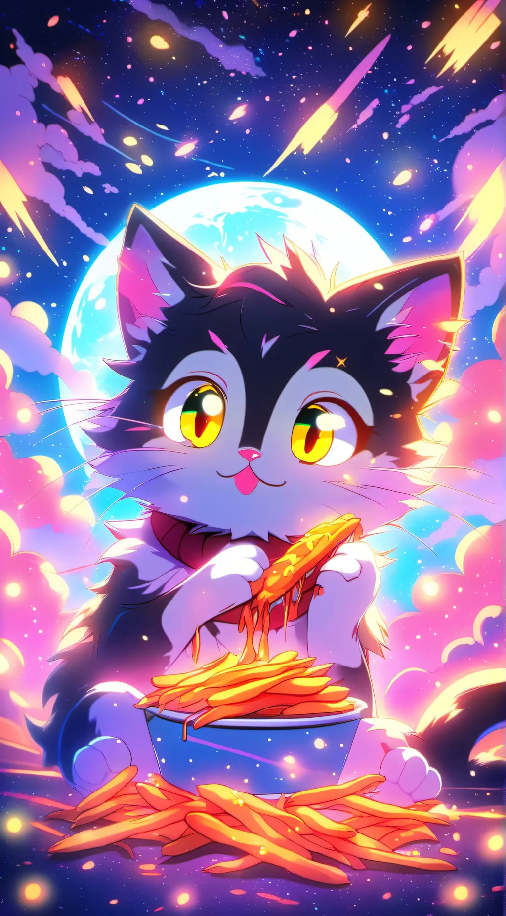 ai character: Homeless kitty background