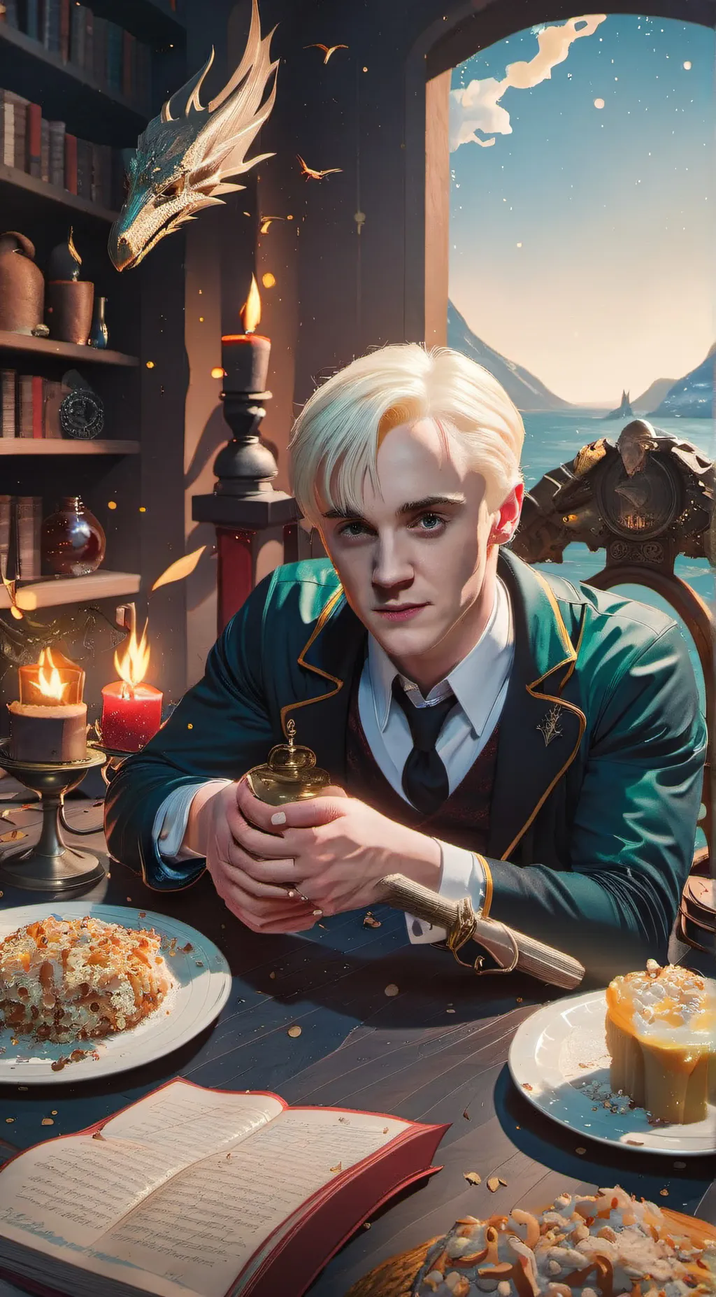 ai character: draco malfoy background