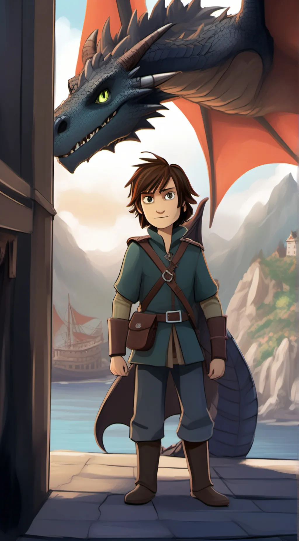 ai character: Dragon girl background