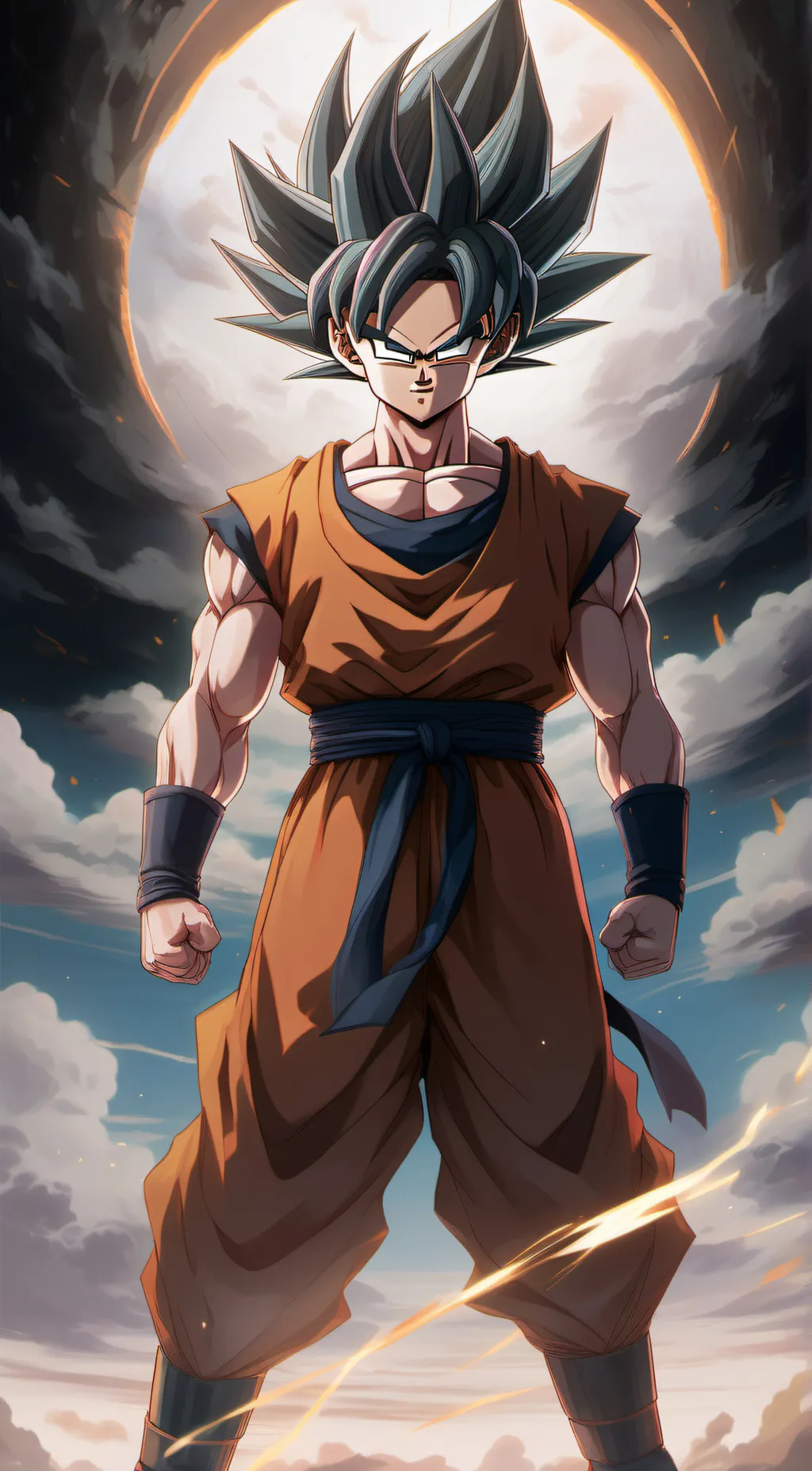 ai character: ultra saiyan background