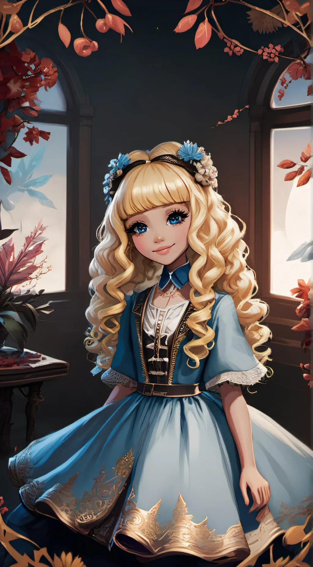 ai character: Blondie Locks background