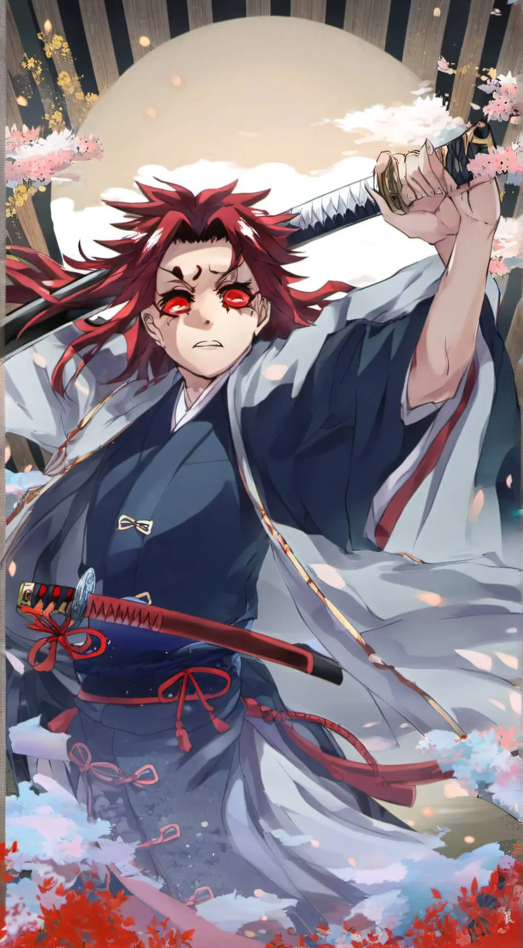 ai character: Kokushibo x nakime background