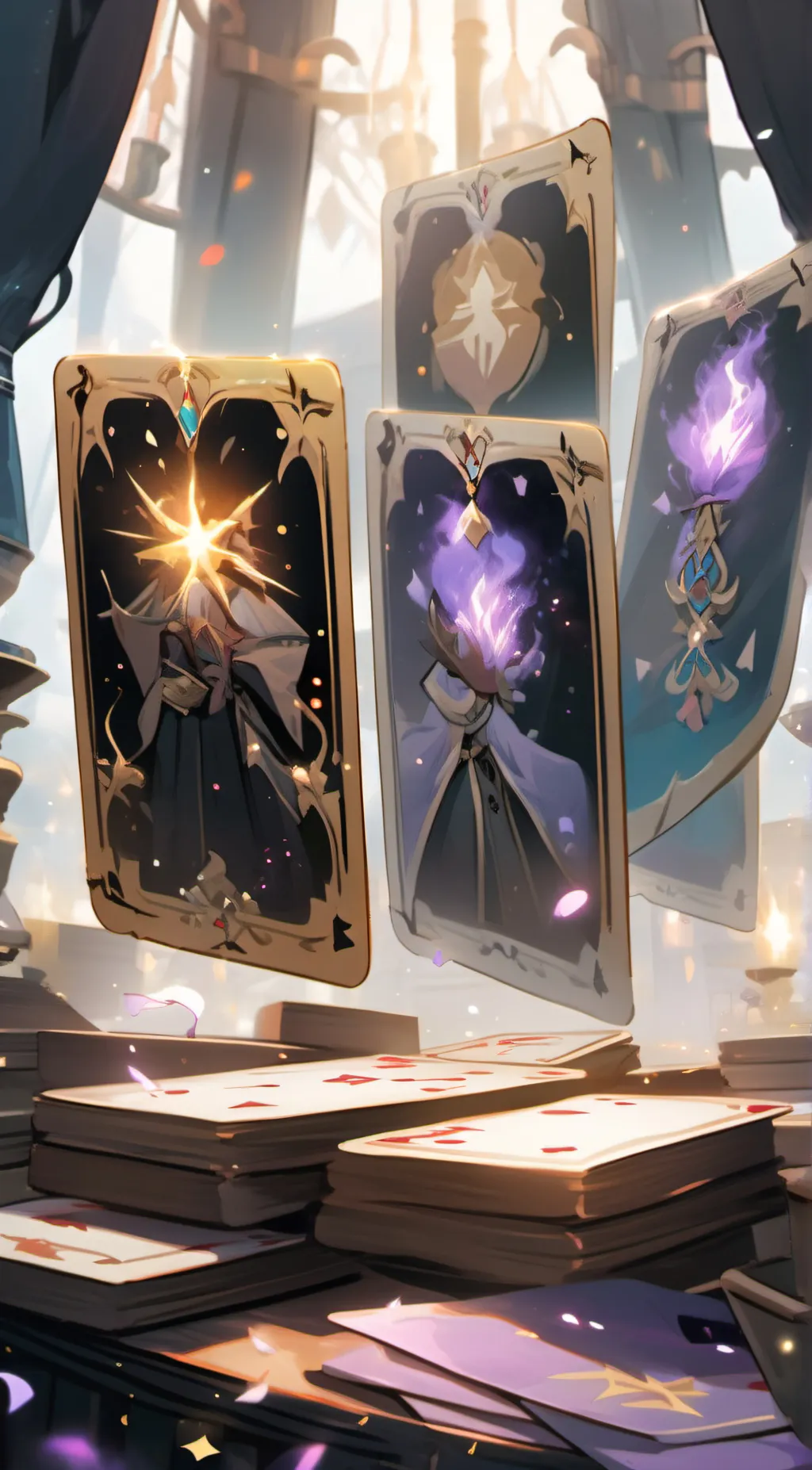 ai character: gacha card maker background