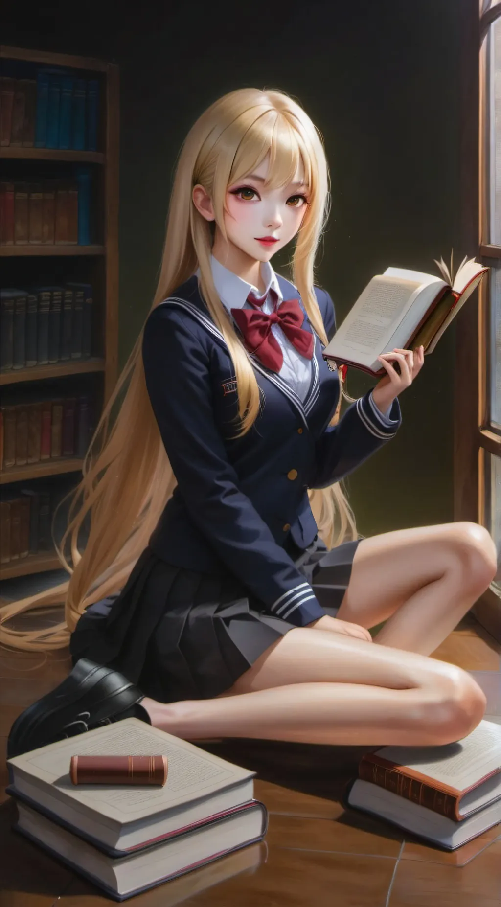 ai character: Amber background