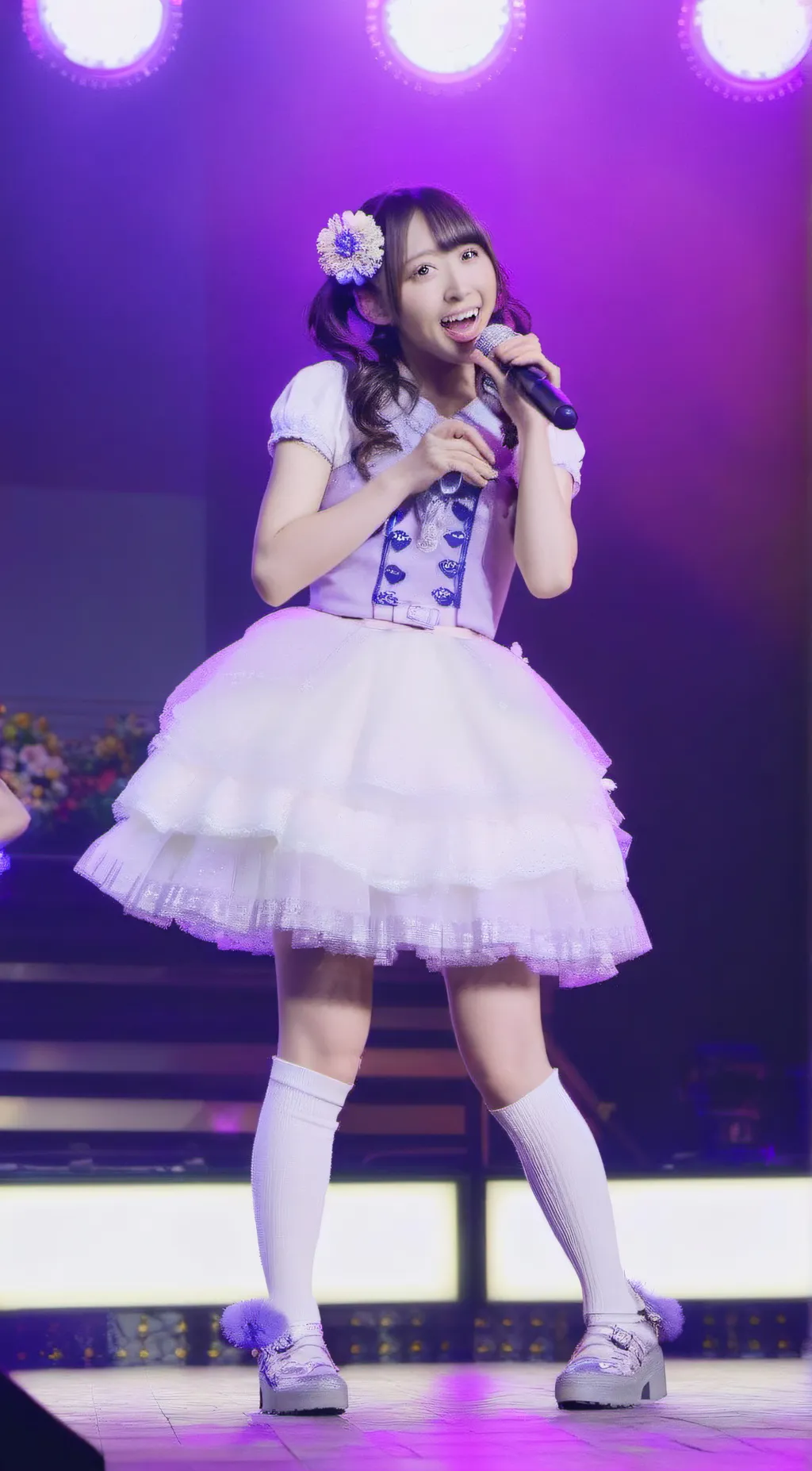 ai character: Violet background