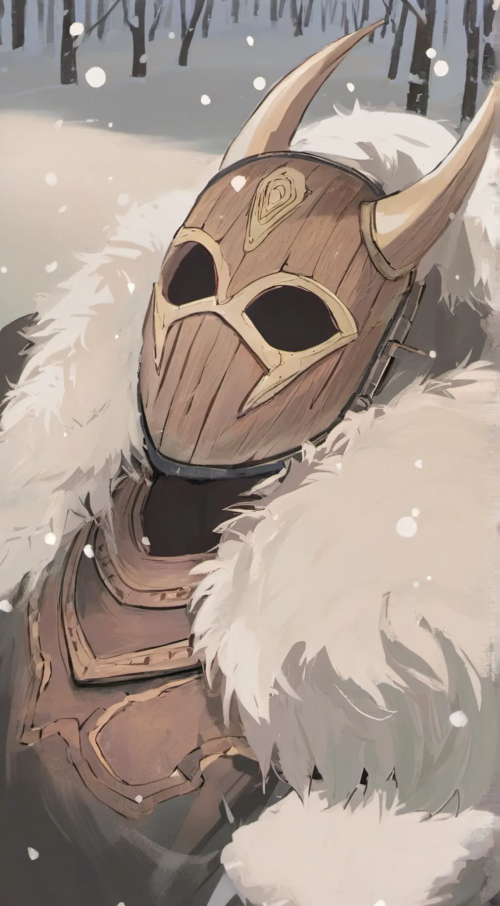 ai character: Random Wooden Mask background