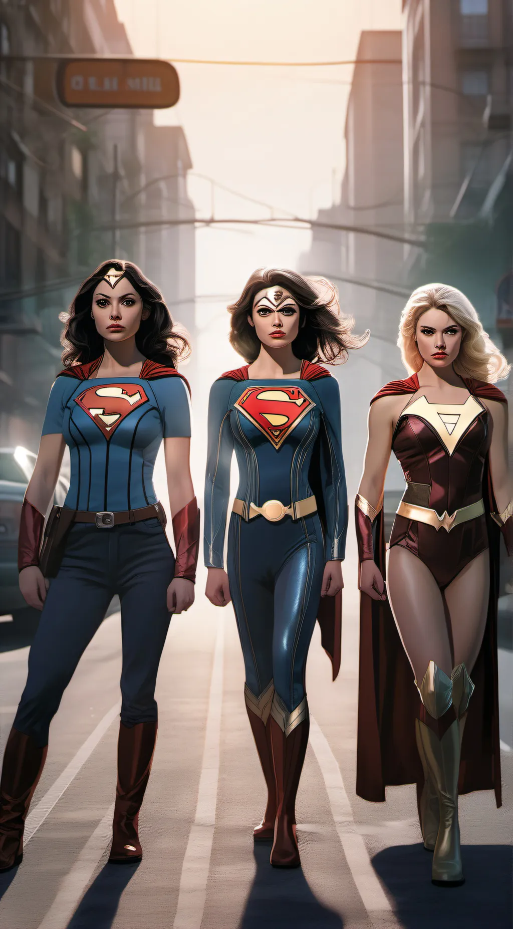 ai character: Superheroes  background