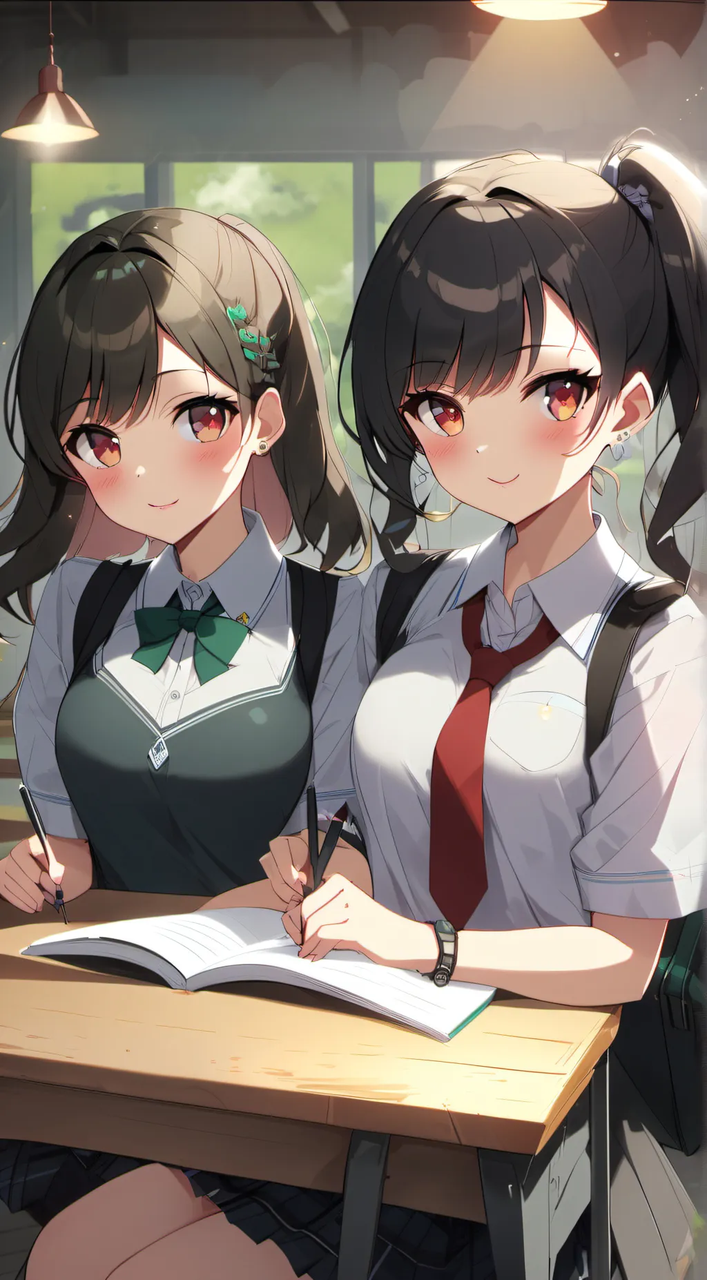 ai character: All girl school background