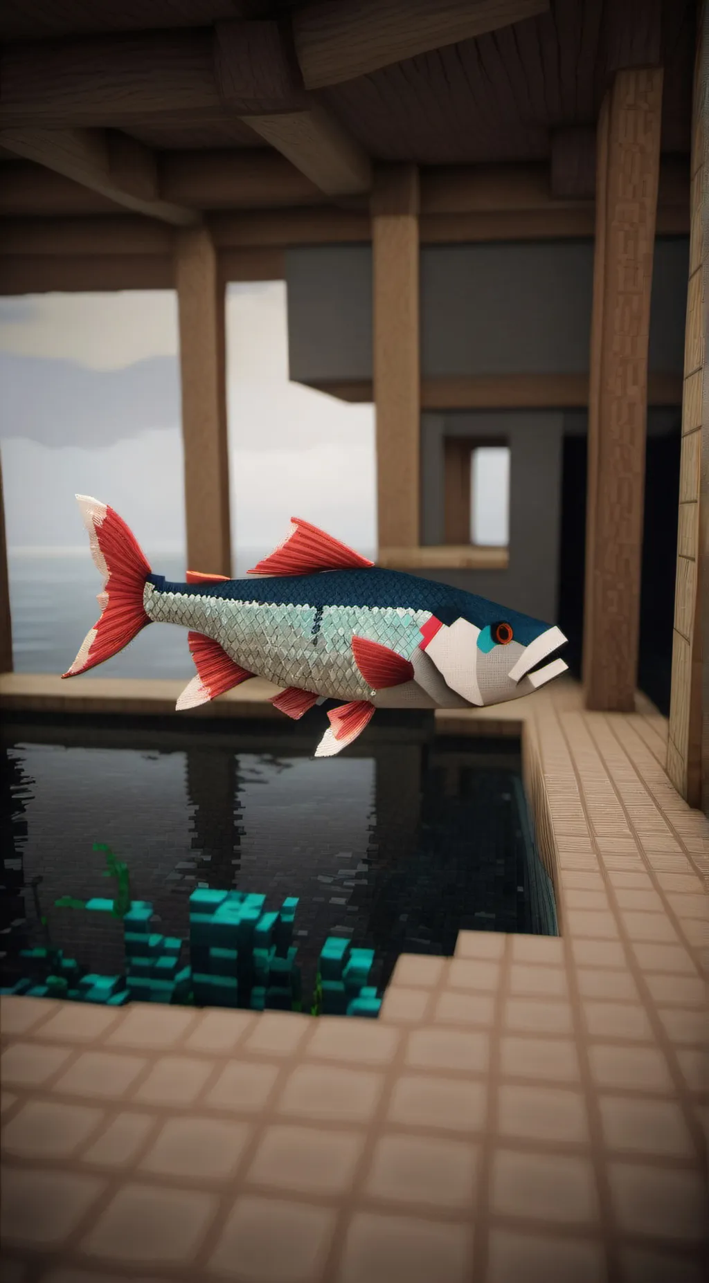 ai character: fish background