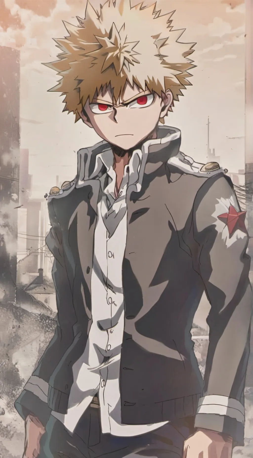 ai character: Katsuki bakugo  background
