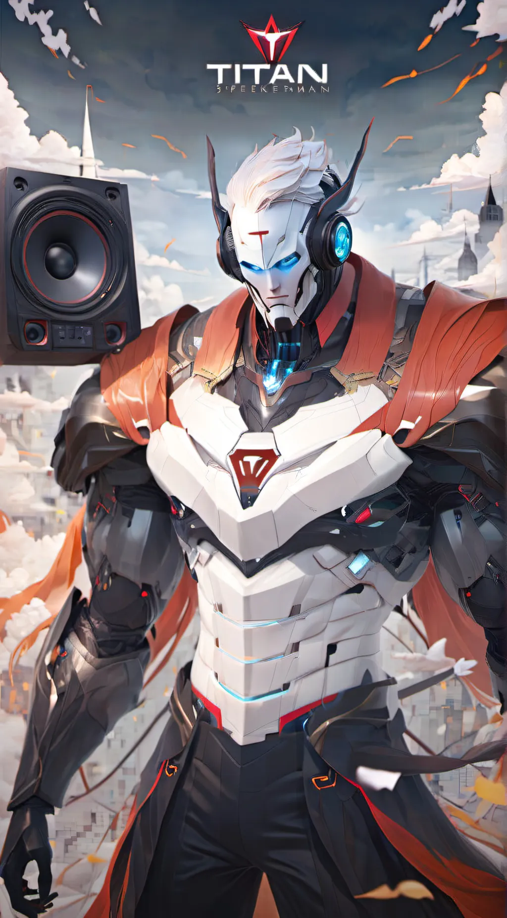 ai character: Titan speaker Man background