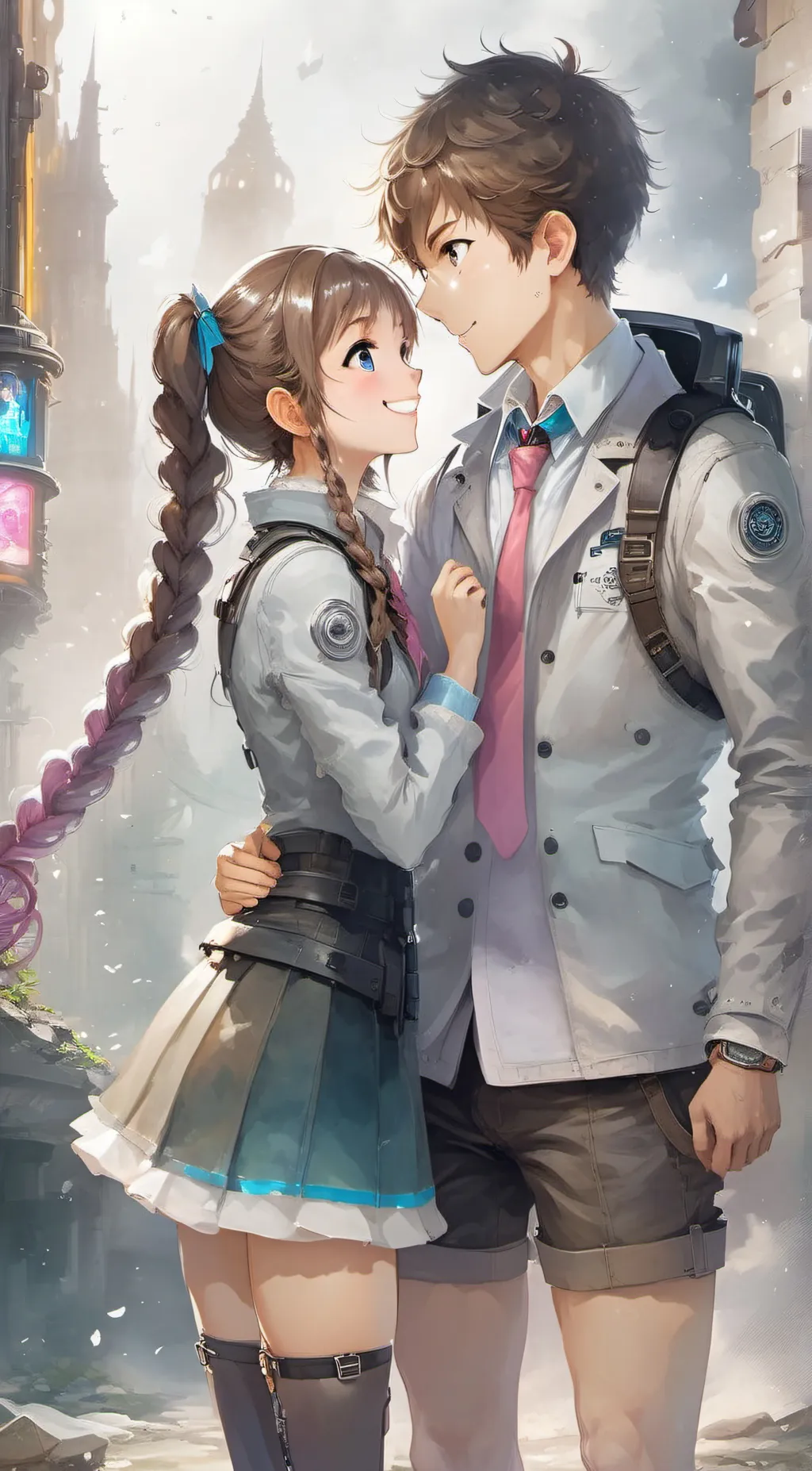 ai character: cyberpunk fantasy  background