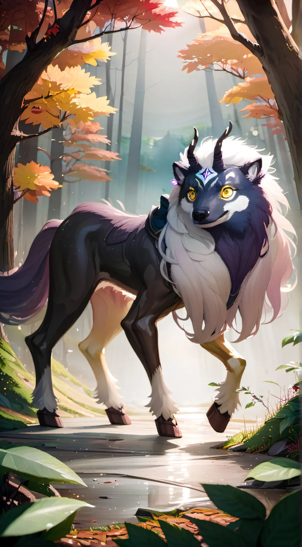 ai character: rainy background