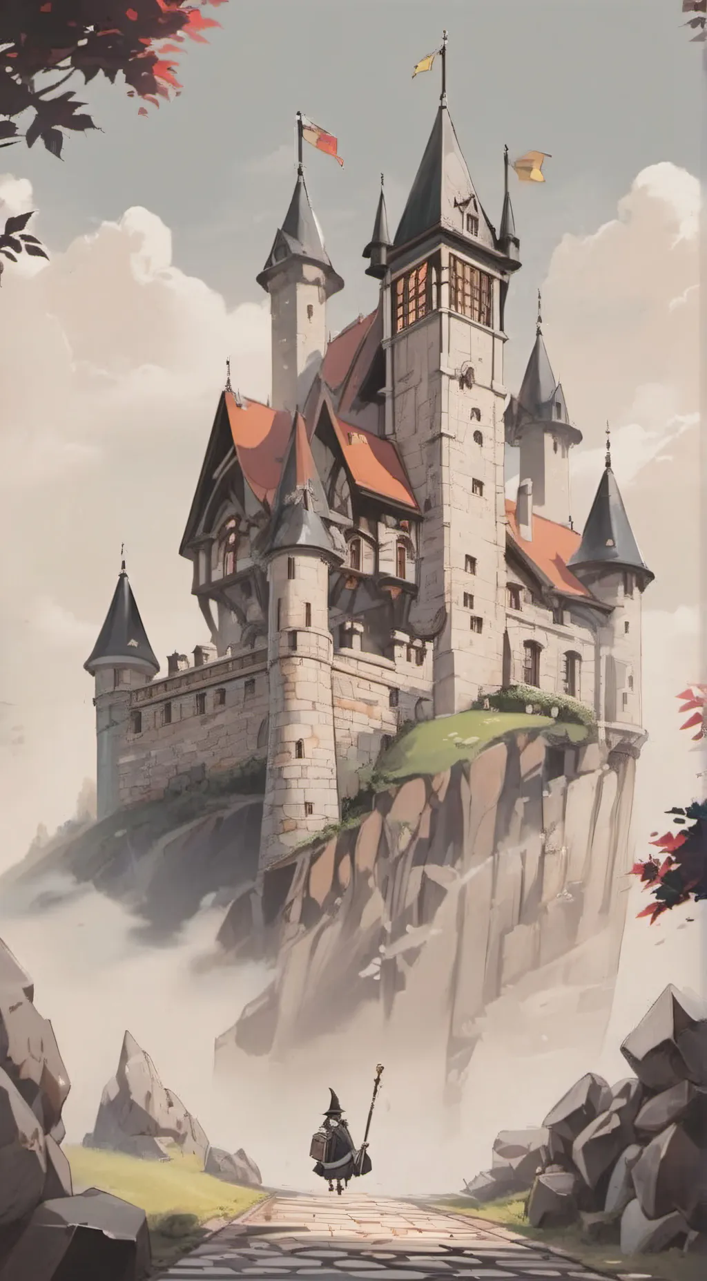 ai character: Hogwarts❤️💚 background