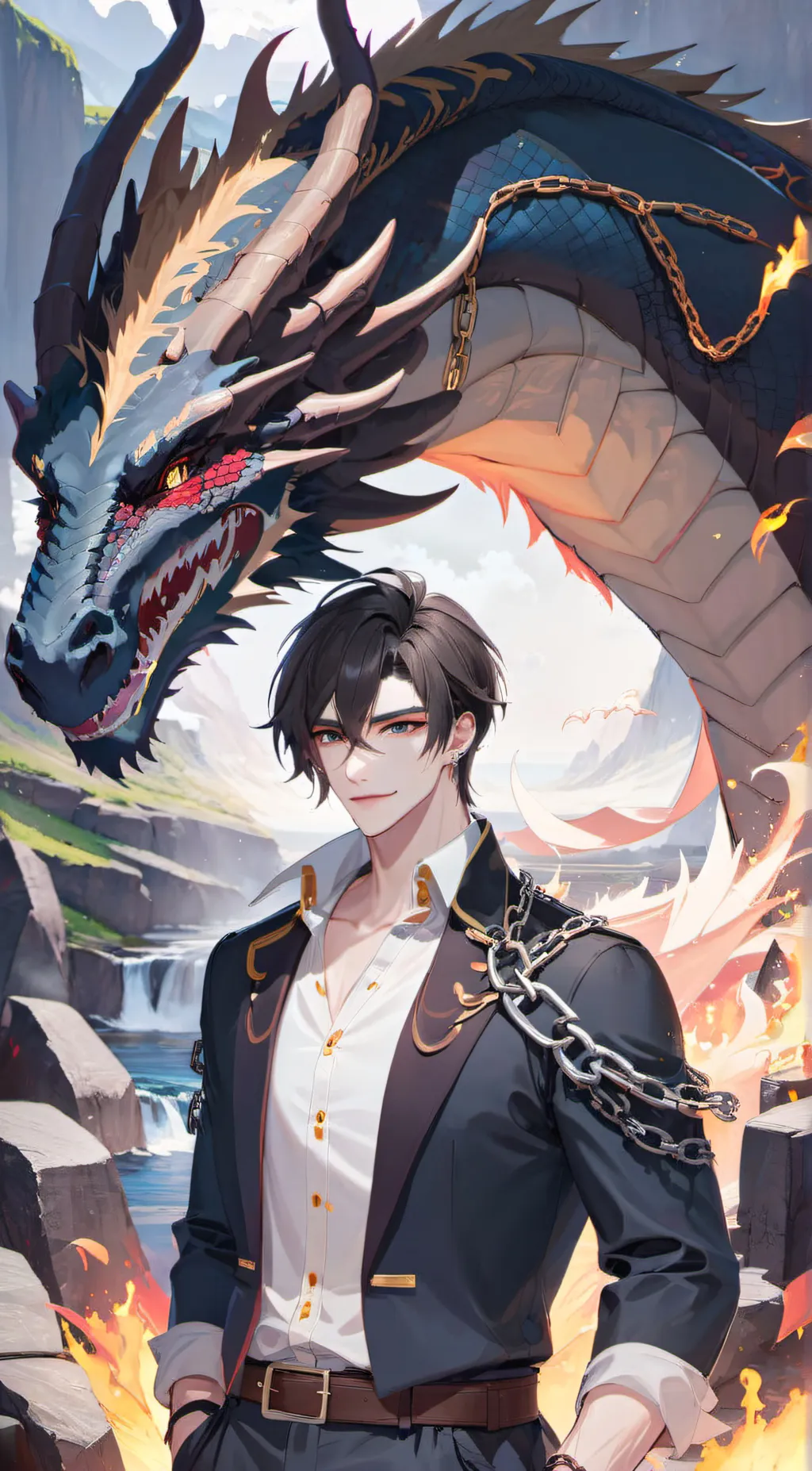 ai character: Lucifer  background