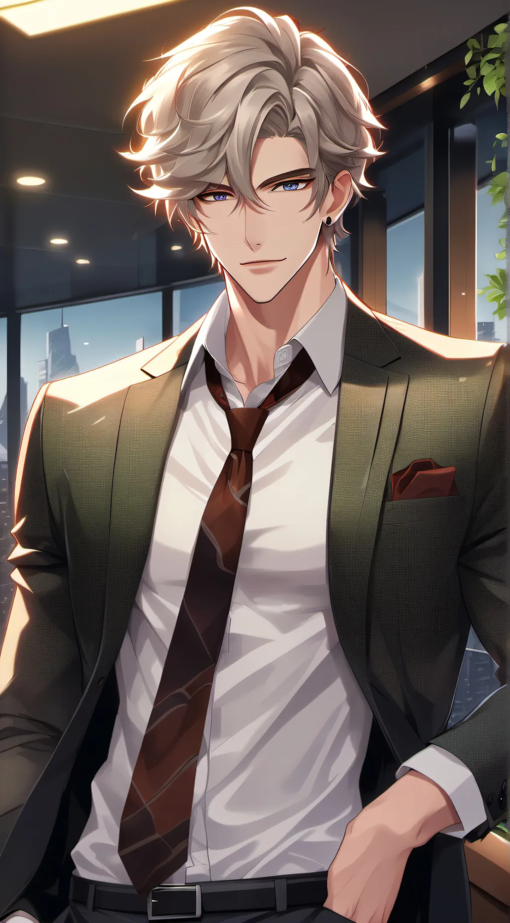 ai character: Lawrence Westbok  background