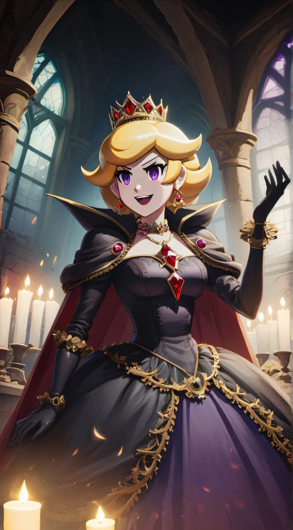 ai character: The Shadow Queen  background