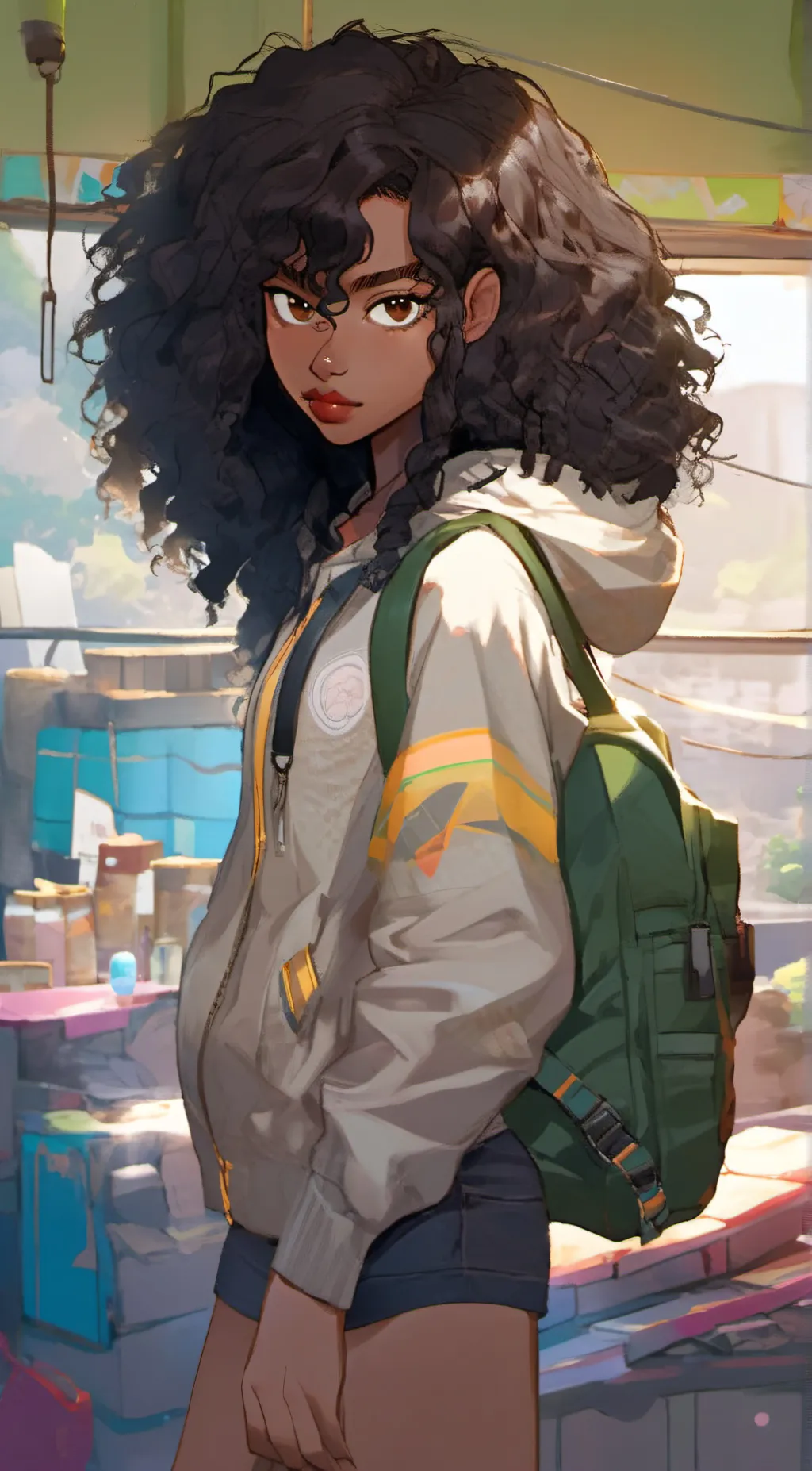 ai character: Autumn  background