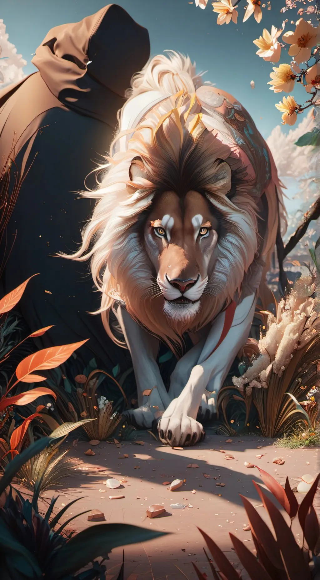 ai character: leon the lion king background