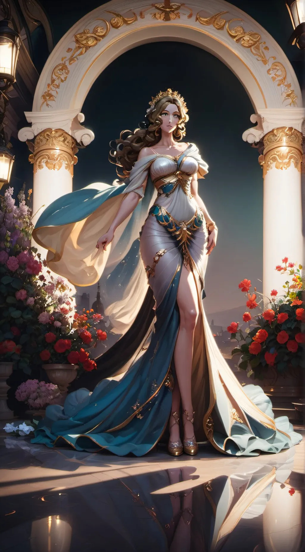 ai character: Aphrodite  background