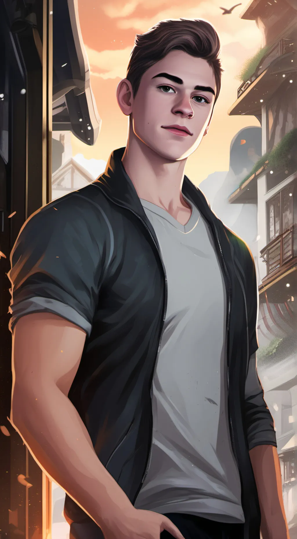 ai character: AFTER WE FELL background