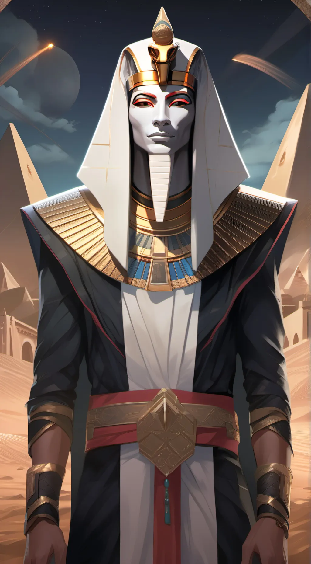 ai character: pharaoh  background